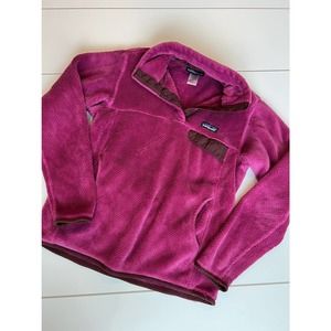 Patagonia Re-Tool Snap-T Fleece Pullover - Pink, Size Small